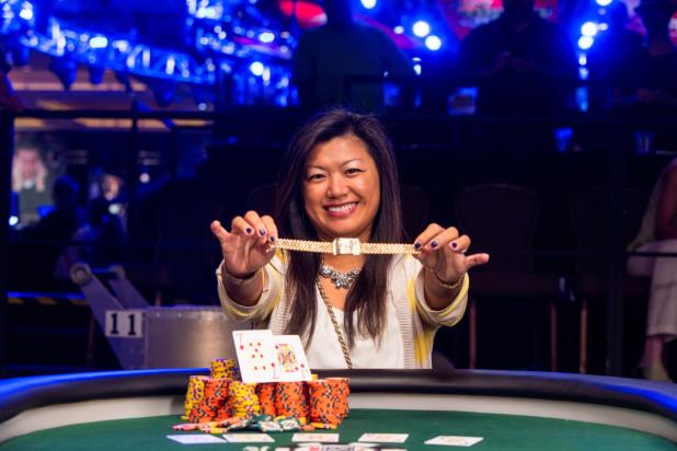 Haixia Zhang WSOP 2014 Rake The Rake