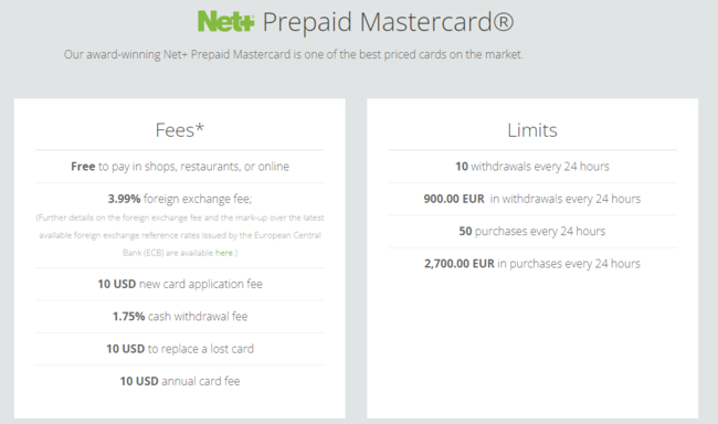 Net+ Prepaid Mastercard